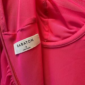 Babaton pink mesh dress